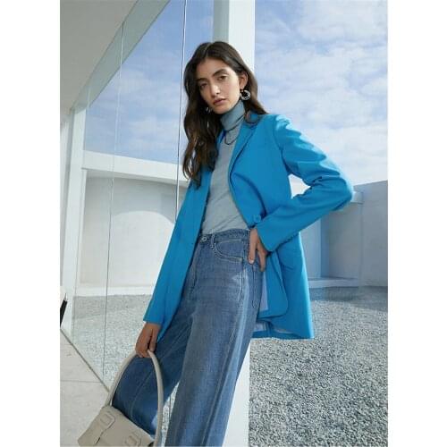 Chic Fashion Women Suit Classic Notched Lapel One Button Pocket Blazer Office Lady Casual Daily Loose Jacket 1 Piece