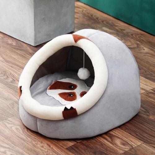 Warm Soft Cat Bed Winter Warm House Cave Pet Dog Nest Kennel Kitten Bed House Sleeping Bag Tent For Small Dogs Supplies