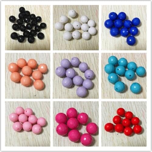 Choose size) 10mm-20mm Chunky Solid Faceted Hexagon disco Beads for Handmade Jewelry Necklace DIY Making/Jewelry Accessories
