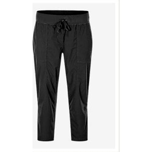 Women workout Sport capris Drawstring Dance pants Fitness Wide Leg Pants Jogger with two side pockets