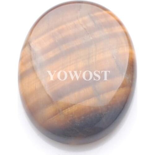 Natural Tigers Eye Gem Stone Oval Cabochon CAB No Hole Jewelry 30x40x8MM 1PCS QU3134