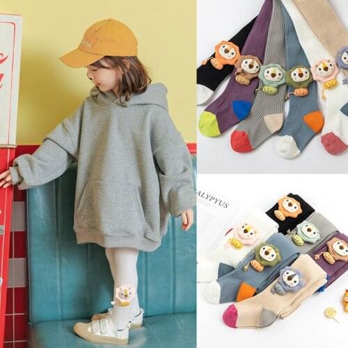 2021 Baby Pantyhose Girls Tights Toddler Girl Winter Clothes Cute Girl Bow Pants Cotton Breathable Stockings Knit Kid Tights