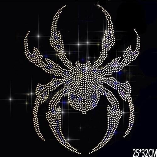 5 pc/lot DIY Chest spider hotfix rhinestones, heat transfer design iron on motifs,rhinestone for garment,T-shirt