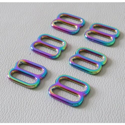 50Pcs/Pack Wholesale Metal Slider Ring For Bag Handbag Accessory Adjuster Belt Loop Hardware Dog Collar Garment Harness Clasp