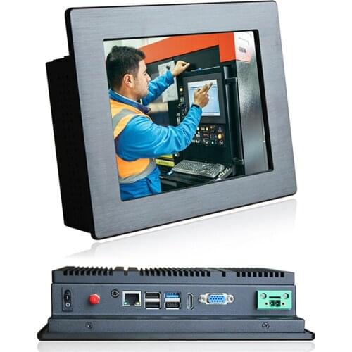 8.4" industrial pc i5 touch screen 800x600 industrial fanless mini pc 6200U all in one pc windows 10 7/8 HD-MI/USB/VGA/RS232