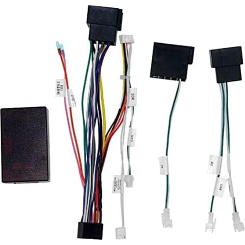 Car Audio 16PIN Power Cord Adapter Audio Harness with Canbus Box for Mercedes-Benz W209 2002-2006 W203 2001-2004