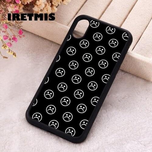 Iretmis 5 5S SE 2020 Phone Cover Case for iPhone 6 6S 7 8 Plus X Xs XR 11 12 Mini Pro Max Rubber Silicone Sad Smiley