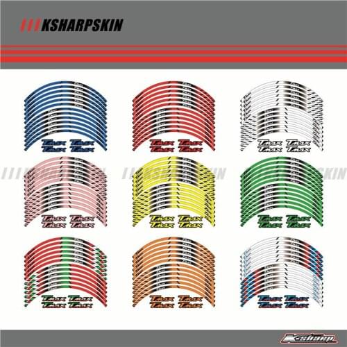 For YAMAHA TMAX530 TMAX500 TMAX 500 530 12 X Thick Edge Outer Rim Sticker Stripe Wheel Decals 15