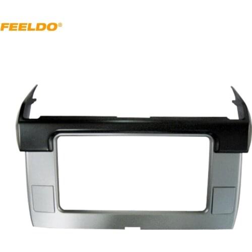 FEELDO Car CD/DVD Radio Stereo Fascia Frame For Toyota Land Cruiser Prado 13-17 2DIN Dash Panel Installation Kits #4899