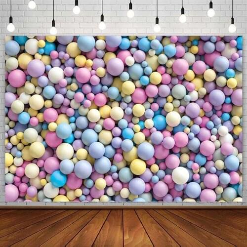 Avezano Baby Shower Backdrop Macaron Ball Child Photography Background Photo Studio Birthday Amusement Park Photophone Photozone