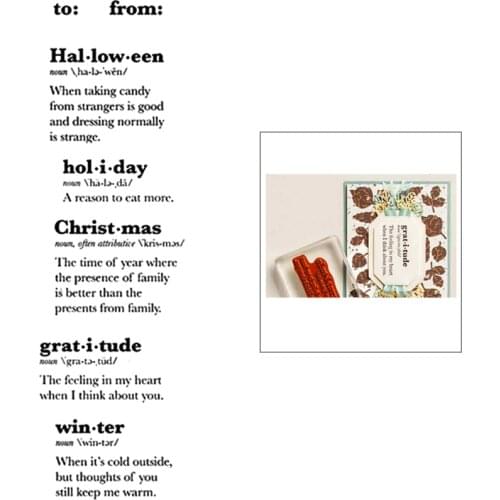 French HOLIDAY Clear Stamps For DIY Craft Making Decoration Greeting Stencil Paper Card Scrapbooking Album New Arrival 2021