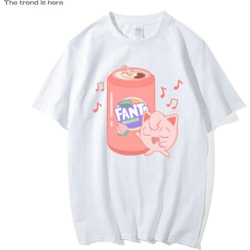 Pokemon T-shirt Jigglypuff T-shirt Female Anime T-shirt Oversized T-shirt Loose Bottoming Shirt Summer Short Sleeve Men Clothes