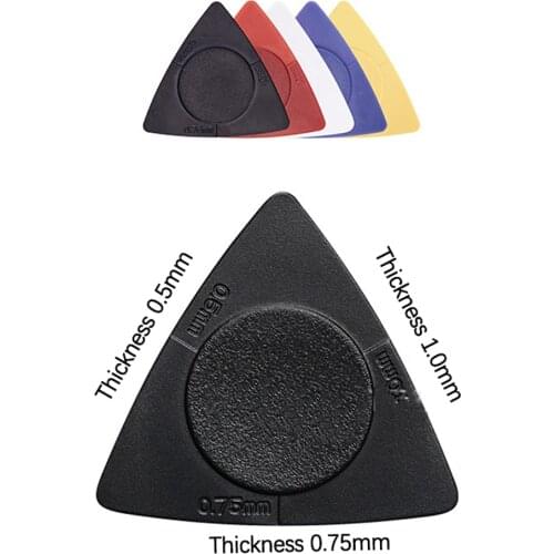 Multi-thickness Guitar Picks 0.5/0.75/1.0mm ABS Guitar Picks Guitar Accessories Black White Yellow Blue Red for Option