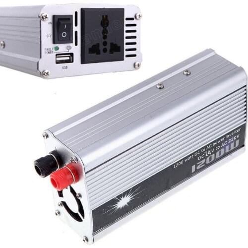 1200W Inverter Converter USB Charger 24V DC to AC 220V Modified Sine Wave Adapter 50HZ Car Auto Power supply