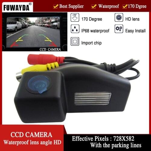 FUWAYDA Free shiping CCD HD night vision car rear view camera rear view side view reversing backup rearview for Mazda 2/ Mazda 3