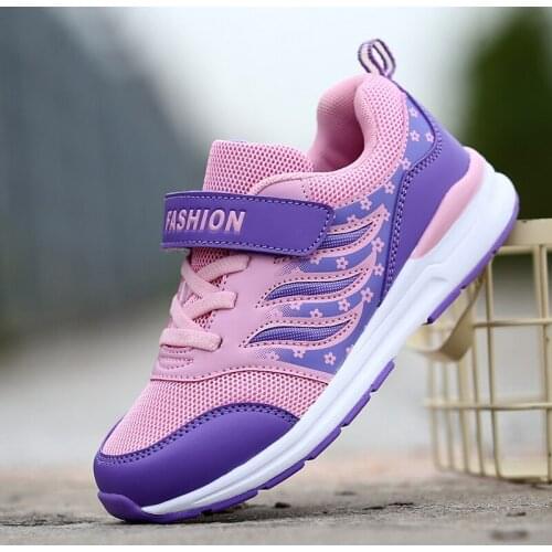 Autumn Hot Style Children Casual Shoes Breathable Mesh Sneakers Girls Flat Fashion Kids Sport Shoes Brand Girls Trainer Shoes