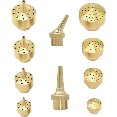 1Pc 1/4" 1/2" 3/4" 1"Brass Firework Water Column Fountain Nozzles Garden Landscape Pond Sprinkler Layer Flower Fountain