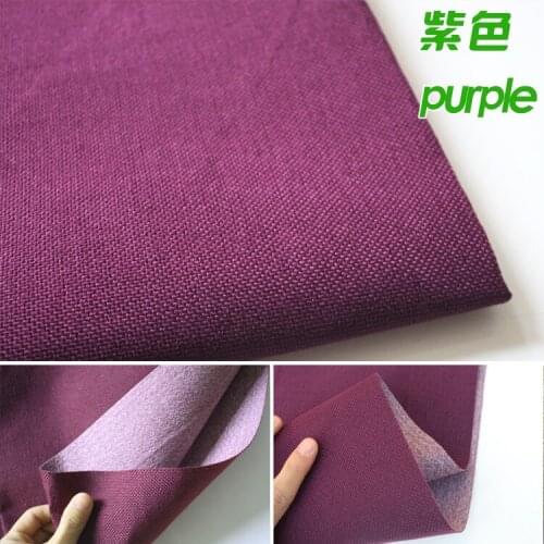 Purple Coated Linen Fabric Sofa Cushion Fabirc DIY Craft Sewing Cloth Outdoor Linen Blend Fabric Upholstery 58" wide -Per yard