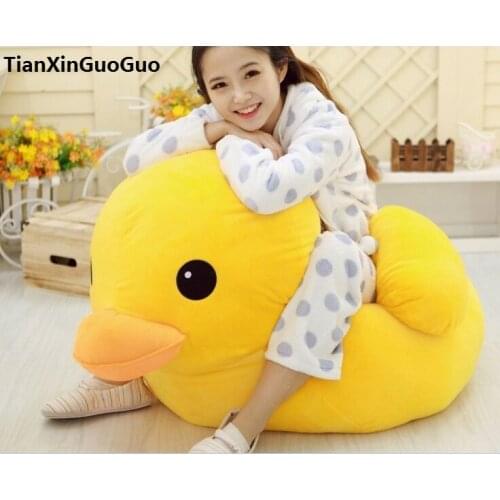 Stuffed toy lovely yellow duck plush toy large 100 cm duck doll soft throw pillow toy birthday gift b0674