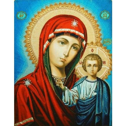 5D DIY cube drill Diamond Painting Full Embroidery Cross stitch kits religious Icons Mosaic Embroidery Diamond people Needlework