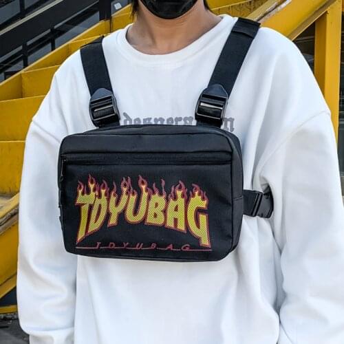 New Chest Bag For Men Tactical Vest Bag Casual Function Chest Rig Bags Streetwear For Boy Waist Pack Male Travel Kanye