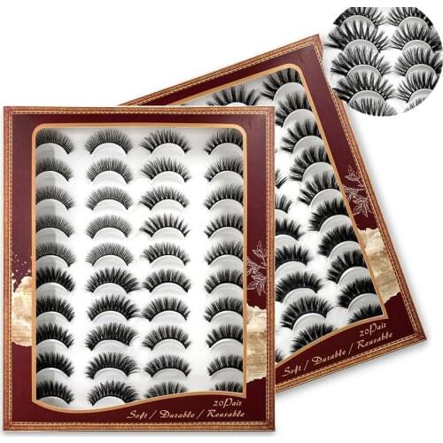 NEW 5-20 Pairs 3D Soft Mink False Eyelashes Handmade Wispy Fluffy Long Fake Lashes Natural Eye Extension Makeup Kit Cilios