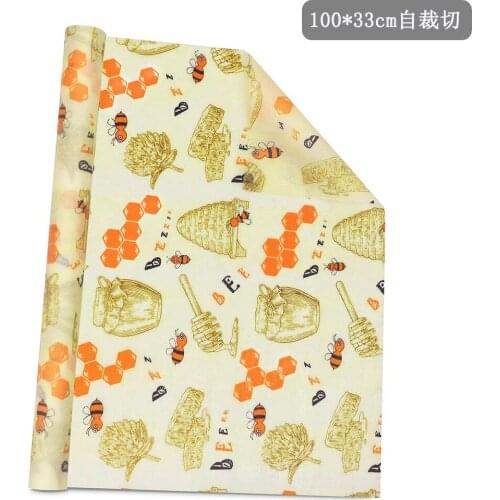 Beeswax Food Wrap Reusable Zero Waste Eco-friendly Sustainable Seal Tree Resin Plant Oils Storage Snack Wraps 100*33cm