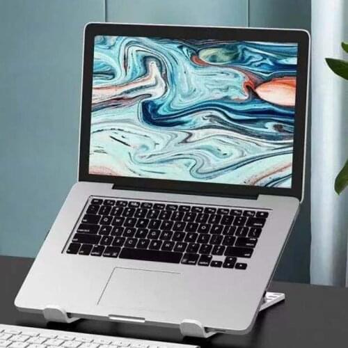 Portable Laptop Stand Aluminium Adjustable Height Foldable Hollowing Out Heat Ergonomic Laptop Riser N0PD