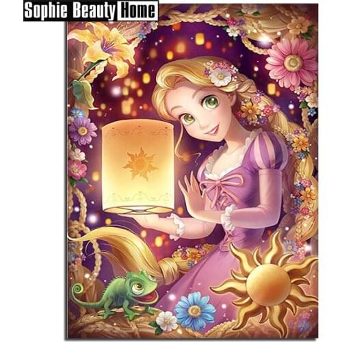 Full Square/Round Drill 5D DIY Diamond Painting "Cartoon Long Hair princess" 3D Embroidery Cross Stitch 5D Home Decor 204054