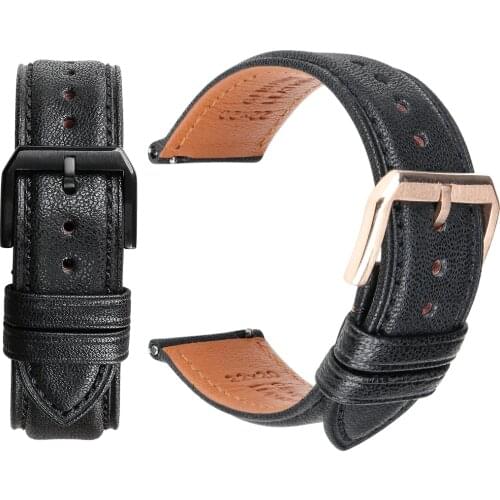 MAIKES 22mm 20mm Quick Release Watch Band Vintage Genuine Cow Leather Watchbands Watch Strap Belt for Samsung Huawei Wristband