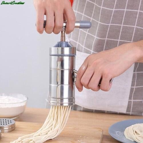 Manual Stainless Steel Noodle Maker Press Pasta Machine Crank Cutter Fruits Juicer Cookware Making Spaghetti Kitchen Tools