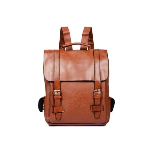 Bagpack Men Pu Leather Waterproof Designer Shoulder Bags For Man 2021 Trendy backpack School Bags For Boys Mochila masculino BAG