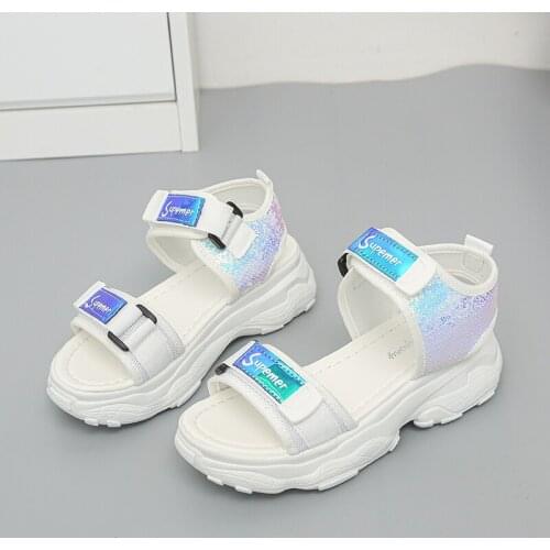 2020 Summer New All-match Korean Sports Womens Platform Sandals Convenient and Comfortable Casual Womens Shoes Ladies Slippers