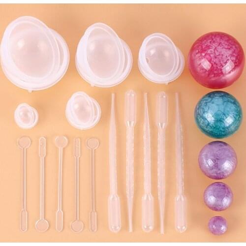 Sphere Silicone Resin Molds Round Silicone Mold for Resin Jewelry, Soap Candle