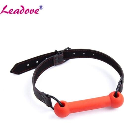 50pcs/lot Silicone Mouth Ring Bondage PU Leather Band A Font Mouth Flail - Black Belt Penis Gag Open Mouth Gag for Women SP0054