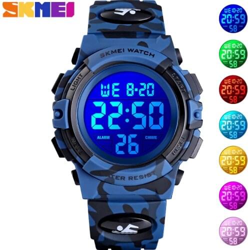 SKMEI Digital Kids Watches Sport Colorful Display Children Wristwatches Alarm Clock Boyes reloj Watch relogio infantil Boy 1548