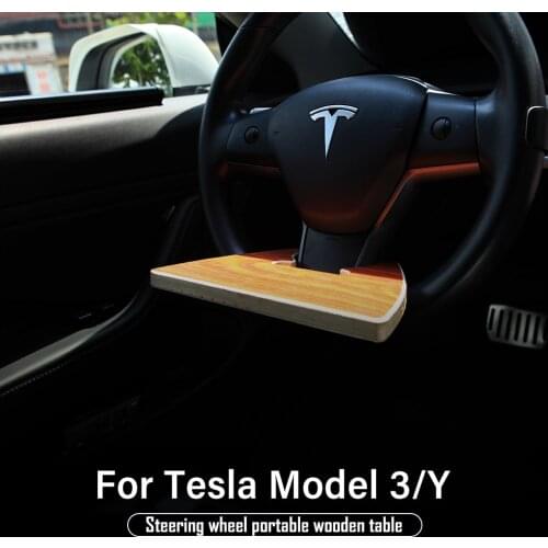 Travel Table Laptop Desk For Tesla Model 3 2021 Accessories Steering Wheel Model Y Model Three Steering Wheel Holder