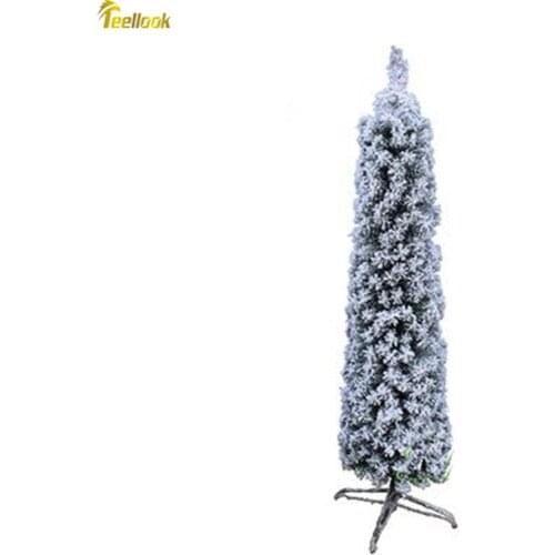 Teellook 0.9m-2.1m encrypted imitation zonal flocking Christmas tree snow tree Christmas hotel home decoration supplies