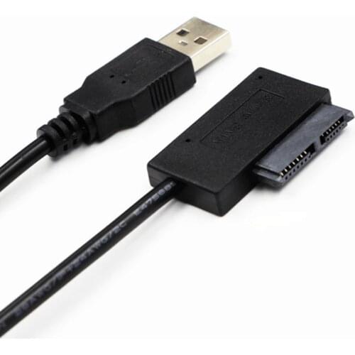 USB Adapter PC 6P 7P CD DVD Rom SATA to USB 2.0 Converter Slimline Sata 13 Pin Adapter Drive Cable For PC Laptop Notebook