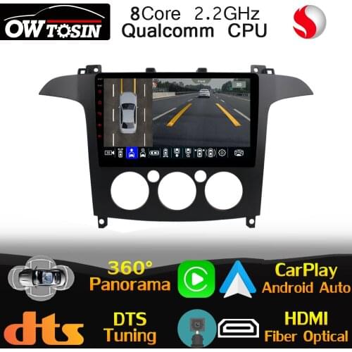 Qualcomm 8Core Android For Ford S-Max S MAX AT MT 2006-2015 Car GPS Radio Head Unit CarPlay HDMI DTS HIFI DSP 360 Panoramic WiFi
