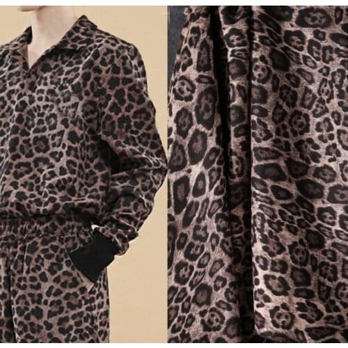 Suede/Modern Retro Irregular Leopard Print Thicken Personalized Jacket Designer Fabric