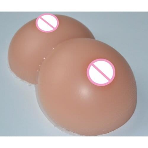 1pair Realistic Breast Form Round Shape Artificial Silicone Boobs Enhancer Chest Prothesis For Crossdresser 1200/1400/1600g