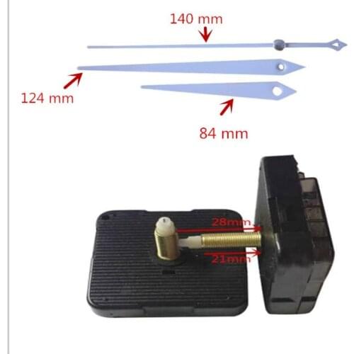 10 pieces white triangle 28mm Shaft DIY White Hand Quartz Movement Silent Mechanism Wall Clock Repair Parts