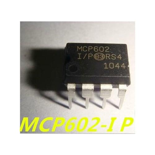 10PCS MCP602-I/P DIP8 MCP602 DIP DIP8 2.7V to 5.5V Single Supply CMOS Op Amps