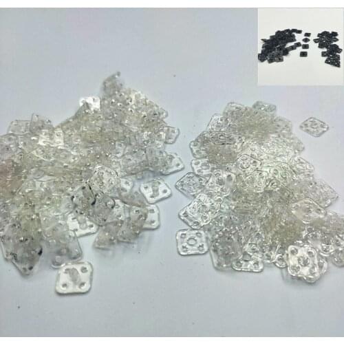 100sets/500sets 7mm 10mm Clear Plastic Mini Square Snap Buttons Fasteners For Doll Clothes Accessories Bib Diaper Scarves
