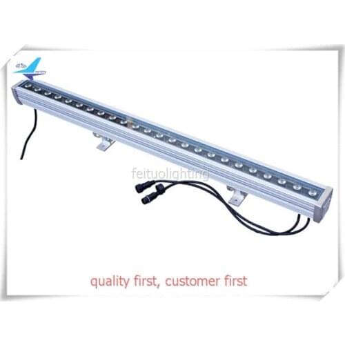 12pcs/lot LED Linear Bar Light Outdoor 24x3w Wall Washer Light RGB 3IN1 Color Change DMX IP65 Waterproof Flood Light