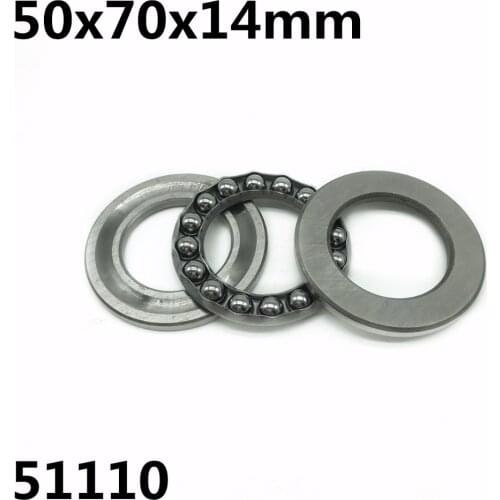 2Pcs 51110 50x70x14mm Axial Thrust Ball Bearings 8110 High quality
