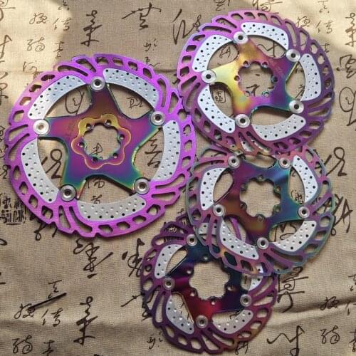 2021 New Bicycle Brake Cooling Disc Floating Ice Rotor For MTB Road Bike 140-160-180-203mm Cooling Brake Rotors Bicycle Parts