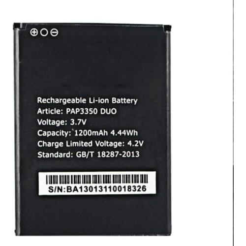 3.7V 1200mAh Phone Battery for Prestigio MultiPhone PAP3350 DUO PAP 3350 battery High quality with phone stander