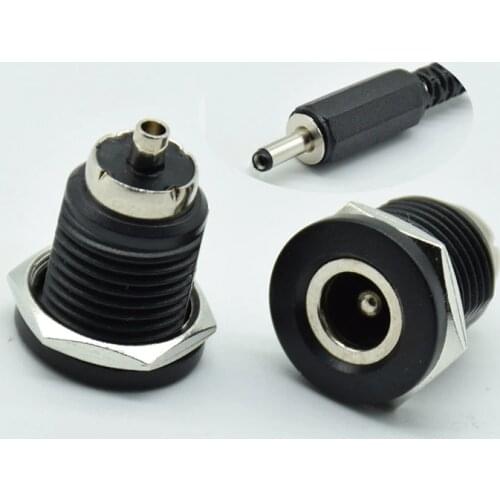 5pair 5pcs DC Power Female Plug Jack + 5pcs Male Plug Jack Socket Adapter Connector 5.5*2.1 mm DC022